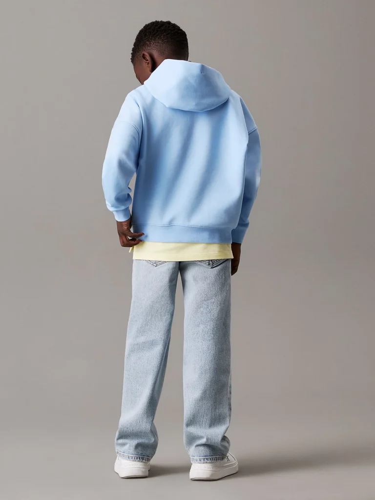 Calvin Klein Felpa con cappuccio e logo retata taglio relaxed - immagine 3