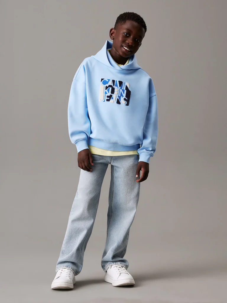 Calvin Klein Felpa con cappuccio e logo retata taglio relaxed - immagine 2