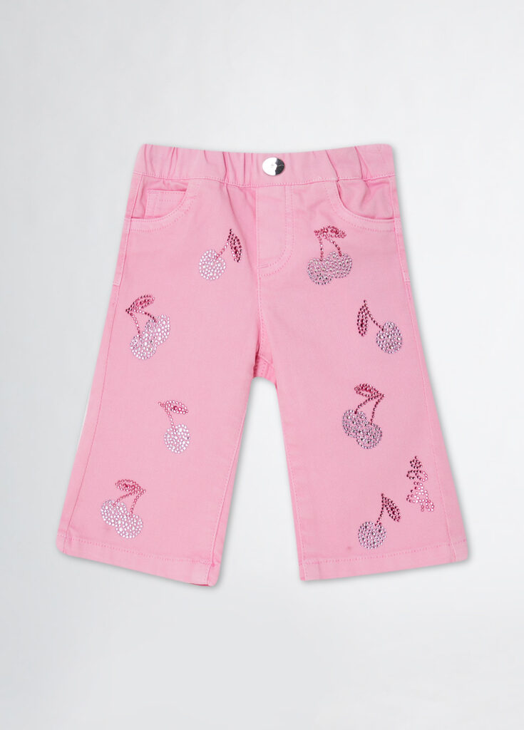 Liu Jo Pantaloni in cotone con strass